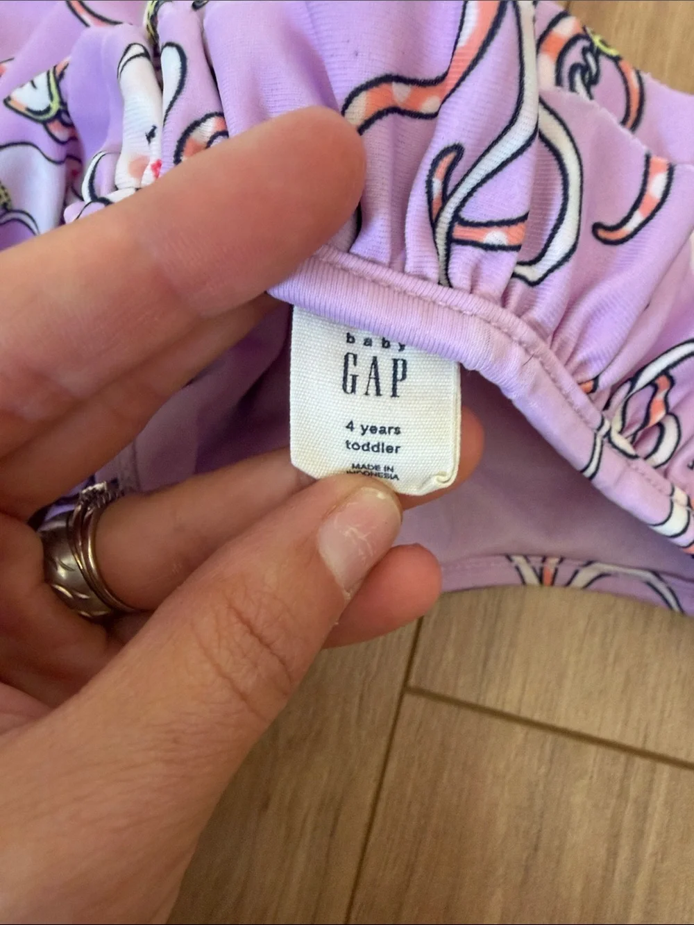 GAP Lavender Octopus Ruffle One-Piece Swimsuit